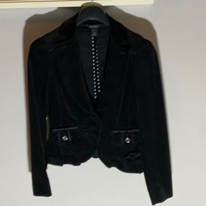 White House Black Market Cropped Corduroy Blazer Jacket Size 4